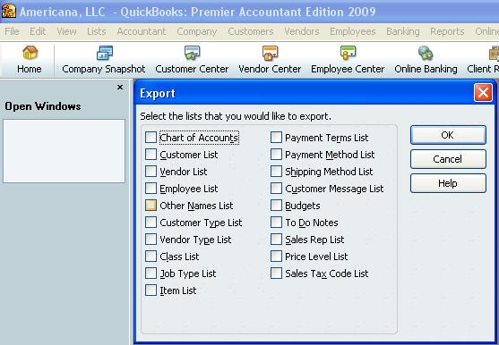 How To Export Chart Of Accounts From Quickbooks